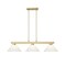 Z-Lite Cobalt Billiard, 3-Light, 14.25 In.W x 49.5 In.L x 10.5 In.H, Modern Gold/Matte Opal 152MGLD-AMO13 - alternate 4